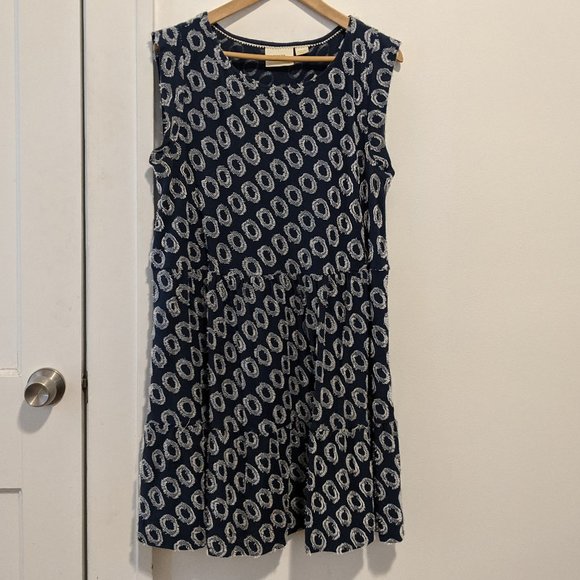 Navy Lisanne Textured Tunic Dress By 